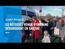 VIDEO. Guerre en Ukraine : L'arrivée du bus de réfugiés à Saint-Pavace