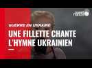 VIDÉO. La petite Ukrainienne qui chantait dans un bunker interprète l'hymne de son pays en Pologne