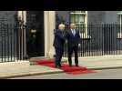 Polish President Andrzej Duda is welcomed by British PM Johnson at 10 Downing Street