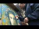L'artiste français C215 met de la couleur sur les murs de Kiev