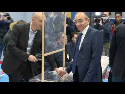 French far-right candidate Zemmour votes in presidential elections