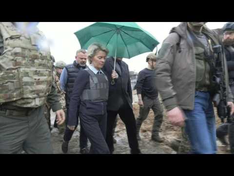 'In Bucha we saw our humanity being shattered': Ursula von der Leyen on visit to Bucha