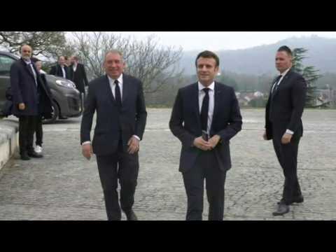 Macron starts campaign trip in Pau, southwestern France