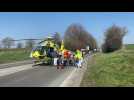 Accident RN2 héliportage; Décollage hélicoptère accident RN2