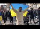 À Rennes, le cortège en soutien à l'Ukraine défile boulevard de la Liberté