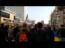 Marche pour l'Ukraine à Bruxelles: le cortège se met en route