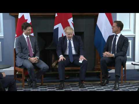 UK PM Boris Johnson meets with Canadian, Dutch counterparts