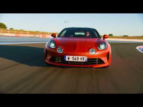 New Alpine A110 S Aero Kit in Orange Fire & Carbone Roof Driving Video