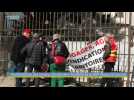 Manifestation de soutien aux délégués syndicaux de la SAM convoqués au tribunal de Rodez