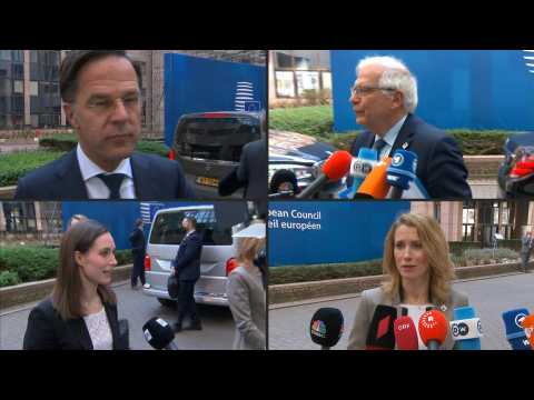 European leaders arrive at European Union summit on Ukraine