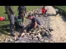 Restauration des pavés du Paris Roubaix à Mons en Pevele