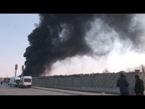 Fire at Ukraine's largest remaining military fuel storage