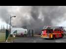 Incendie entrepôt Soissons
