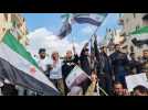 Des manifestants marquent les onze ans du début de la guerre en Syrie