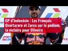 VIDÉO : MotoGP - GP d'Indonésie. Les Français Quartararo et Zarco sur le podium, victoire
