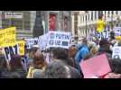 Manifestation à Madrid contre la guerre en Ukraine