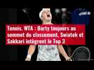 VIDÉO. Tennis. WTA : Barty toujours au sommet du classement, Swiatek et Sakkari intègrent