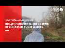 VIDEO. A Saint-Gérand, des activistes ont bloqué un train de céréales de l'usine Sanders