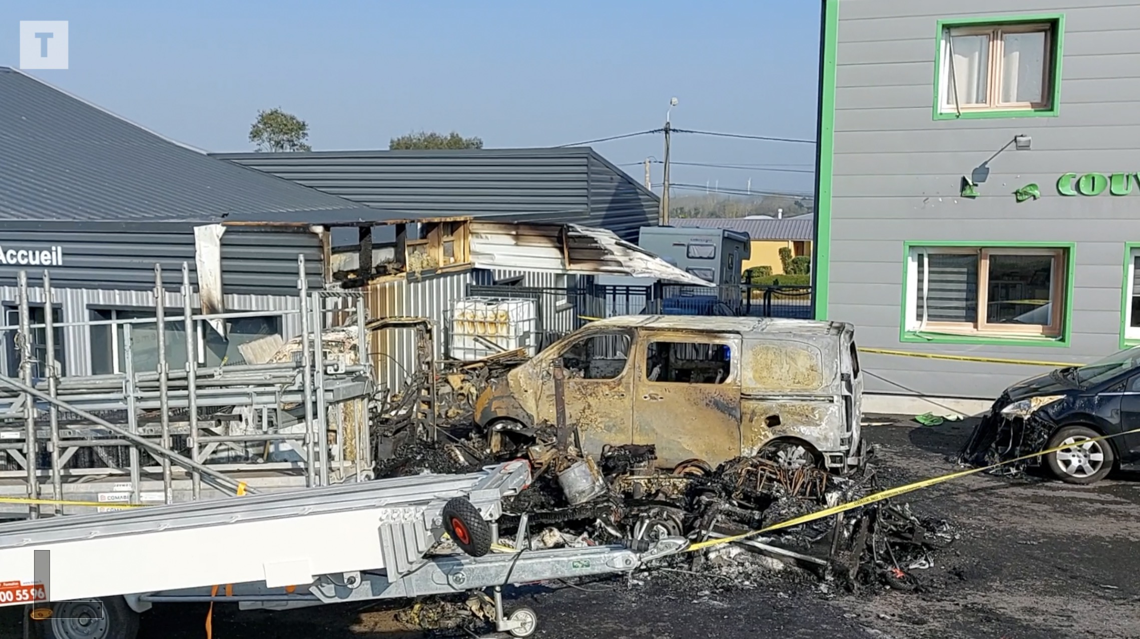 Une fillette décède dans l’incendie d’un camping-car à Plabennec (Le Télégramme)