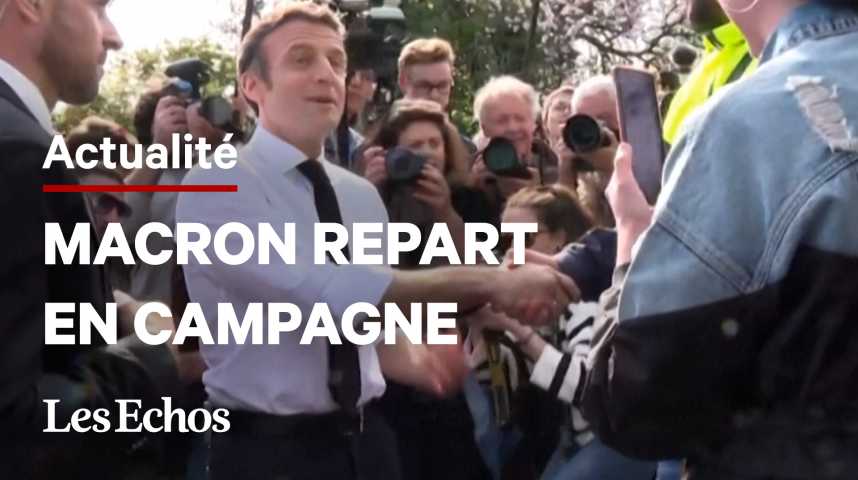 Illustration pour la vidéo A Dijon, Emmanuel Macron redevient candidat et cible l'extrême droite