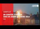 VIDEO. Impressionnant cet incendie de conifère en centre-ville de Saint-Lô !