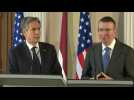 US Secretary Blinken holds joint press conference with Latvian FM in Riga
