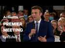 Emmanuel Macron à Poissy pour son premier meeting de campagne