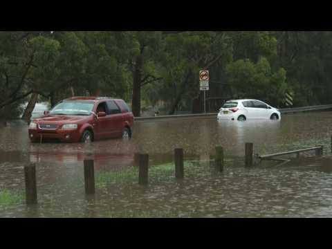 Australia: images of submerged roads in Sydney suburbs
