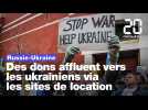 Guerre en Ukraine: Des dons aux Ukrainiens via les plateformes de location