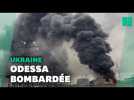 Odessa recouverte d'une épaisse fumée noire après des tirs russes sur une raffinerie