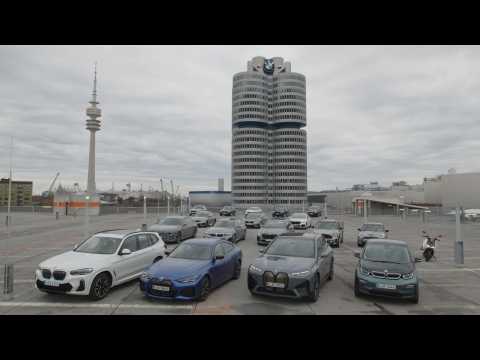 The BMW Group „electric fleet” in spring 2022