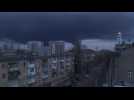 Thick black smoke after explosion in Ukraine's Odessa - Label : AFPTV - First images - Category : News
