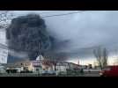 Columns of black smoke billow in Ukraine's Odessa - Label : AFPTV - First images - Category : News