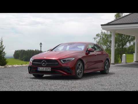 Mercedes-Benz CLS 300 d 4MATIC Exterior Design in Hyacinth red