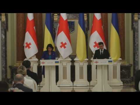 Ukraine, Georgia presidents hold press conference