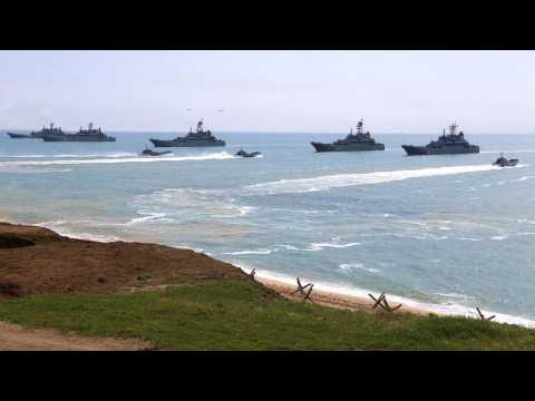 Britain denies Russia fired warning shots at Navy ship near Crimea