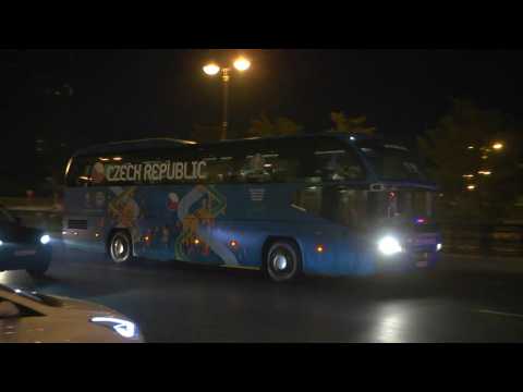 Euro 2020: Czech players arrive at hotel in Baku