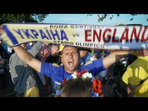 Euro 2020: England, Ukraine fans sing and dance before quarter-finals