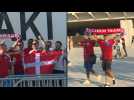 Euro 2020: Denmark, Czech Republic fans arrive at Baku stadium
