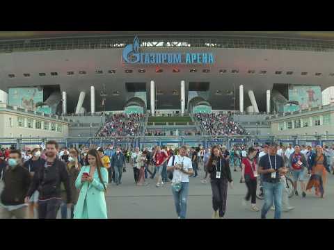 Euro 2020: Fans leave stadium in Saint Petersburg after Spain win over Switzerland