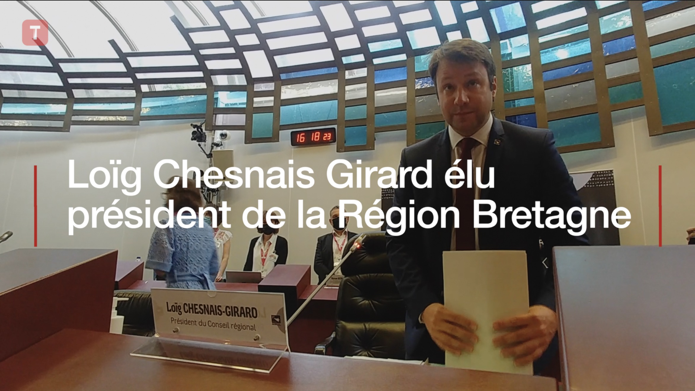 Loïg Chesnais Girard élu président de la Région Bretagne (Le Télégramme)