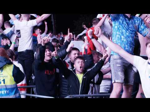 Euro 2020: Fans in Manchester celebrate as England reach historic final