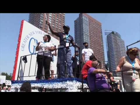 New York celebrates the end of restrictions with a parade honoring frontline workers