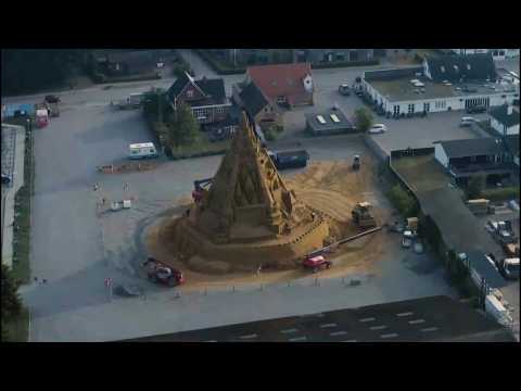 World's tallest sandcastle inaugurated in Denmark