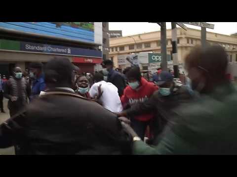 Kenya protesters clash with police at lockdown demo