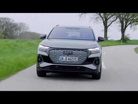 Audi Q4 e-tron in Typhoon grey Driving Video
