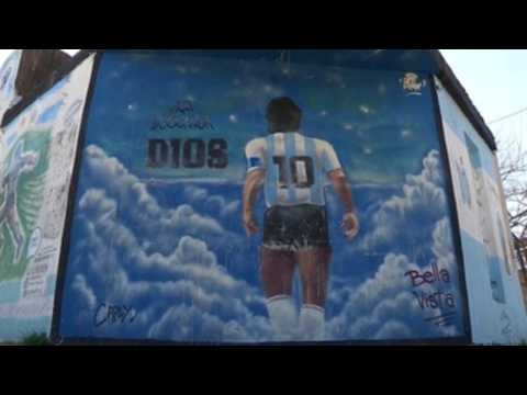Neighbourhood of Maradona cemetery welcomes cultural revolution