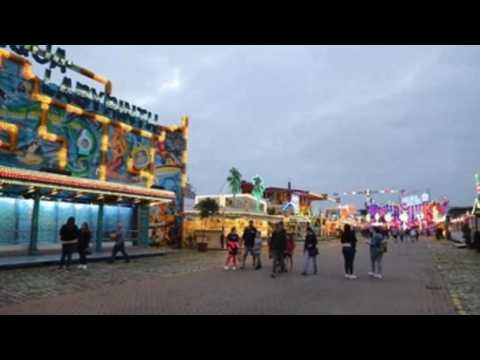 Sommerwiese funfair opens after easing of Covid restrictions in Germany