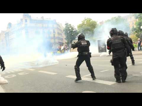 Clashes in Paris with police during anti-health pass demonstration