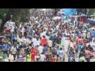 Crowded market in Mumbai amid coronavirus pandemic